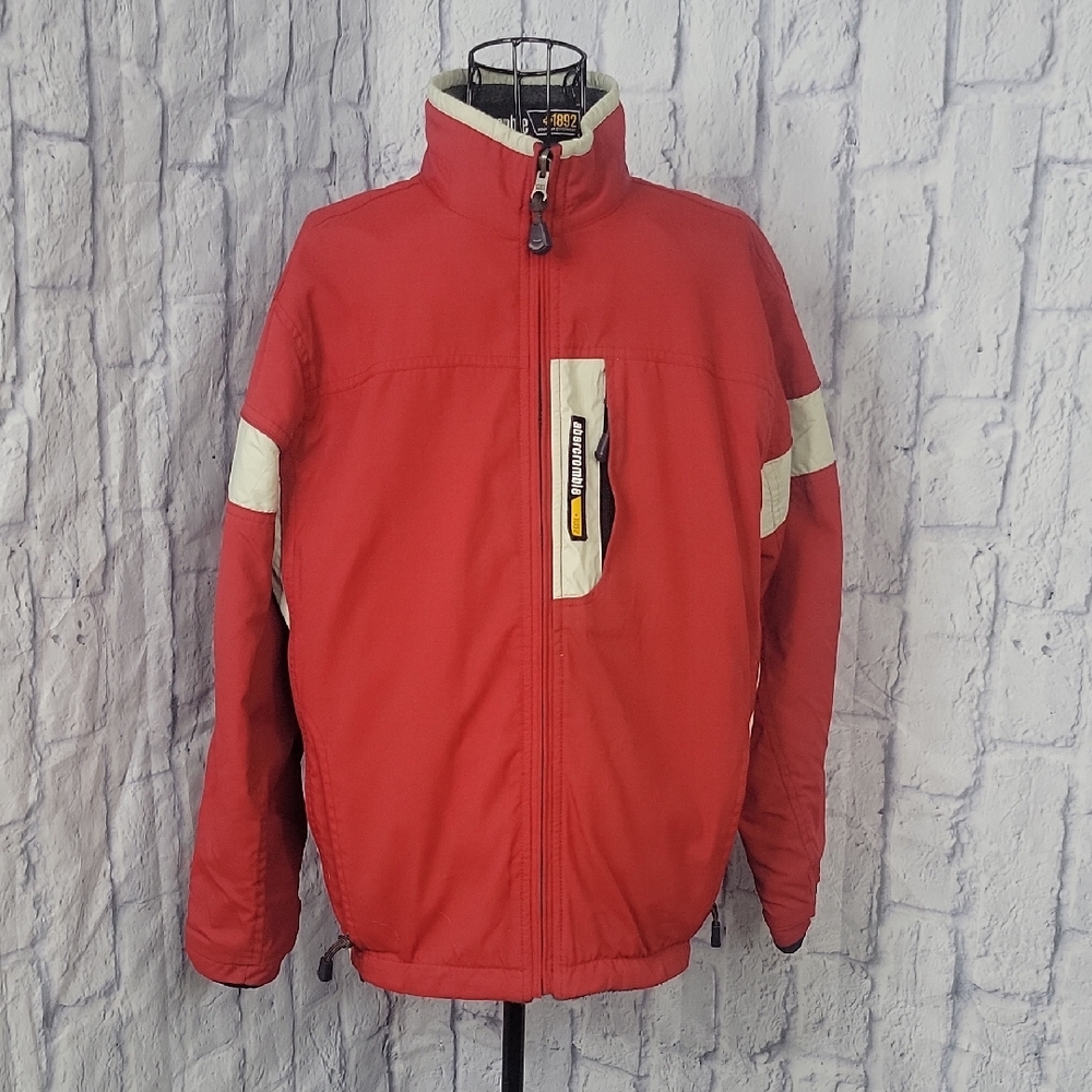 VINTAGE Abercrombie & Fitch Reversible‎ Red Performance Jacket